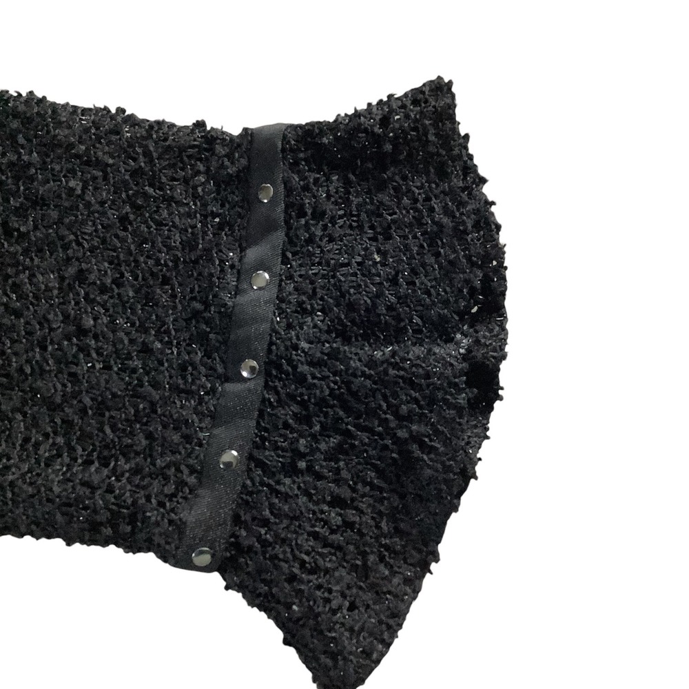 Nubiano Cardigan Women 16‎ Black Studded Open Front Church Whimsgoth Bell Sleeve - Picture 10 of 16